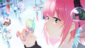 Nino Nakano Blowing Bubbles Wallpaper