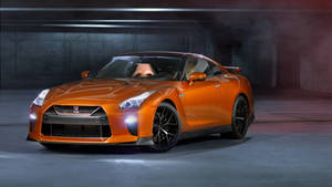 Nissan Gt R Metallic Orange Colour Wallpaper