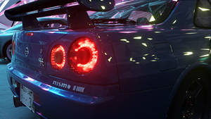 Nissan Skyline Gtr R34 Red Tail Lights Wallpaper