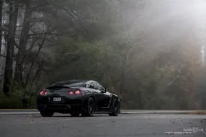 Nissan Skyline Gtr R35 Glossy Black Wallpaper