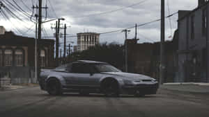 Nissan240sx Urban Backdrop Wallpaper