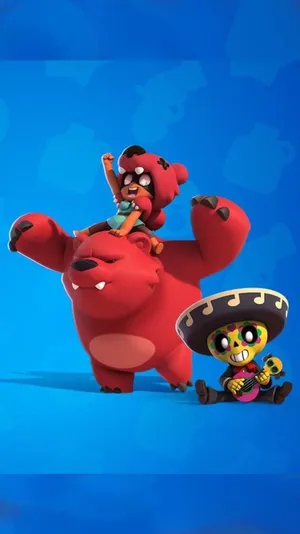 Nita And Poco From Brawl Stars Wallpaper