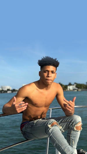 Nle Choppa On Yacht Wallpaper
