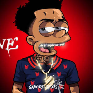 Nle Choppa Simpson Art Wallpaper