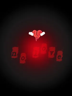 No Love Broken Heart With Gloves Wallpaper