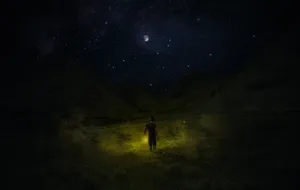 No Man's Sky Over Grass Fields Wallpaper