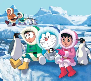 Nobita Shizuka Hd Ice Bergs Wallpaper