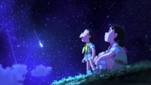 Nobita Shizuka Hd Meteor Shower Wallpaper