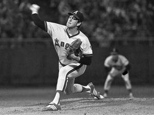 Nolan Ryan Greyscale Vintage Photograph Wallpaper