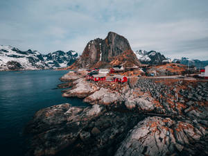 Norway Svolvær Town Wallpaper