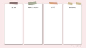 Notepads On Pastel Pink Wallpaper