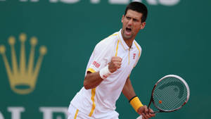 Novak Djokovic In French Open Wallpaper