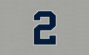 Number 2 Blue Gray Minimalist Wallpaper