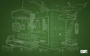 Nvidia Science Chalkboard Blueprint Wallpaper