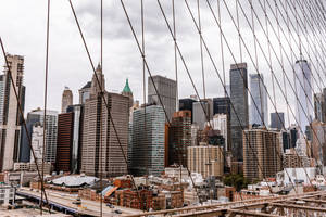 Nyc Aesthetic Brooklyn Bridge View Wallpaper