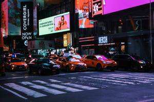 Nyc Aesthetic Cars On Street Wallpaper