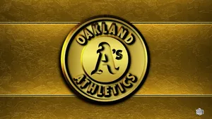 Oakland Athletics Golden Chrome Wallpaper