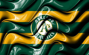 Oakland Athletics Wavy Liquid Wallpaper