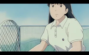 Ocean Waves Rikako Playing Tennis Wallpaper