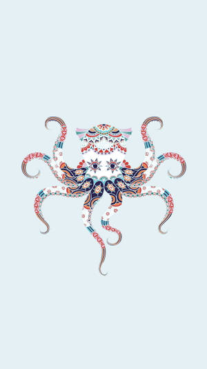 Octopus Patchwork Design Wallpaper