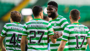 Odsonne Edouard Smiling At Teammates Wallpaper