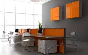 Office, Desks, Computers, Style, Modern Wallpaper