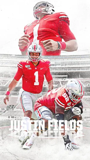 Ohio State Football Iphone Justin Fields Wallpaper