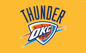 Oklahoma City Thunder Logo Yellow Background Wallpaper