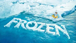 Olaf On Frozen Lake Wallpaper