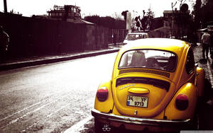 Old Car Yellow Volkswagen Wallpaper