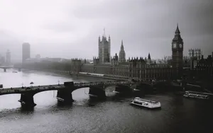 Old London Monochrome Wallpaper