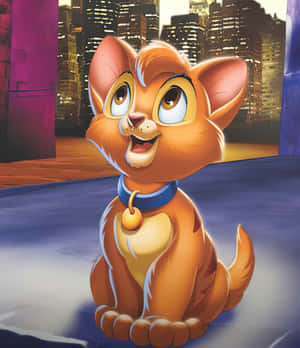 Oliver And His Friends Embark On An Unforgettable Adventure In The City Wallpaper