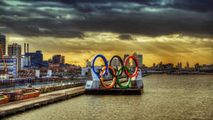 Olympic Cityscape Statue Wallpaper