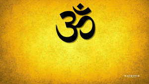 Om Symbol Black Yellow Poster Wallpaper