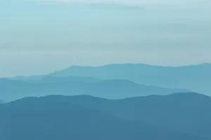 Ombre Blue Teal Mountain Wallpaper