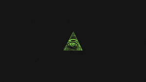 Ominous Green Eye Of Providence Wallpaper