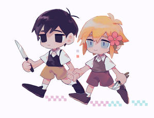 Omori Basil And Sunny Hand-holding Wallpaper