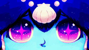 Omori Sparkling Purple Eyes Wallpaper