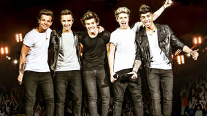 One Direction With Fans Wallpaper