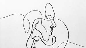 One Line Drawing Comforting Wallpaper