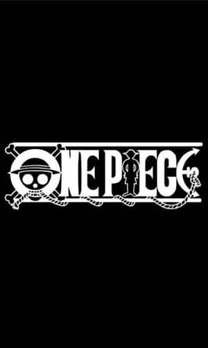 One Piece Black And White Anime Logo Wallpaper