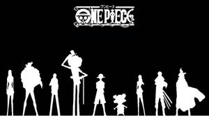 One Piece Characters Black And White Wallpaper