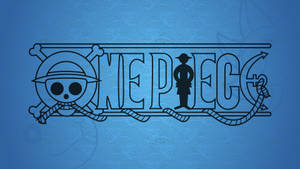 One Piece Desktop Blue Wave Pattern Wallpaper