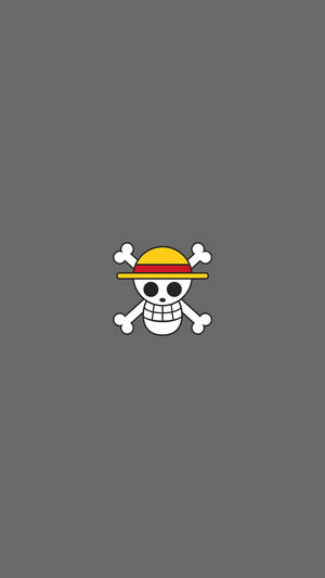 One Piece Logo Gray Wallpaper