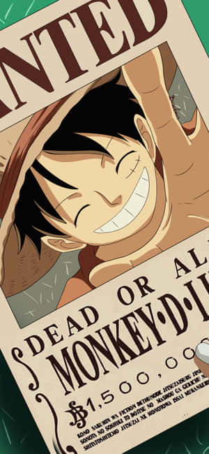One Piece Luffy Iphone Wanted Pirate Poster Wallpaper