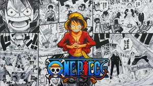 One Piece Luffy Manga Panel Wallpaper
