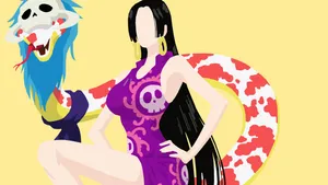 One Piece Pfp Boa Hancock Minimalist Wallpaper