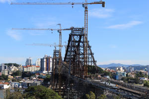 Ongoing Civil Engineering Bridge Construction Wallpaper