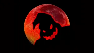 Oogie Boogie Red Moon Wallpaper