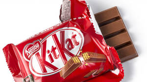 Opened Kit Kat Chocolate Wallpaper